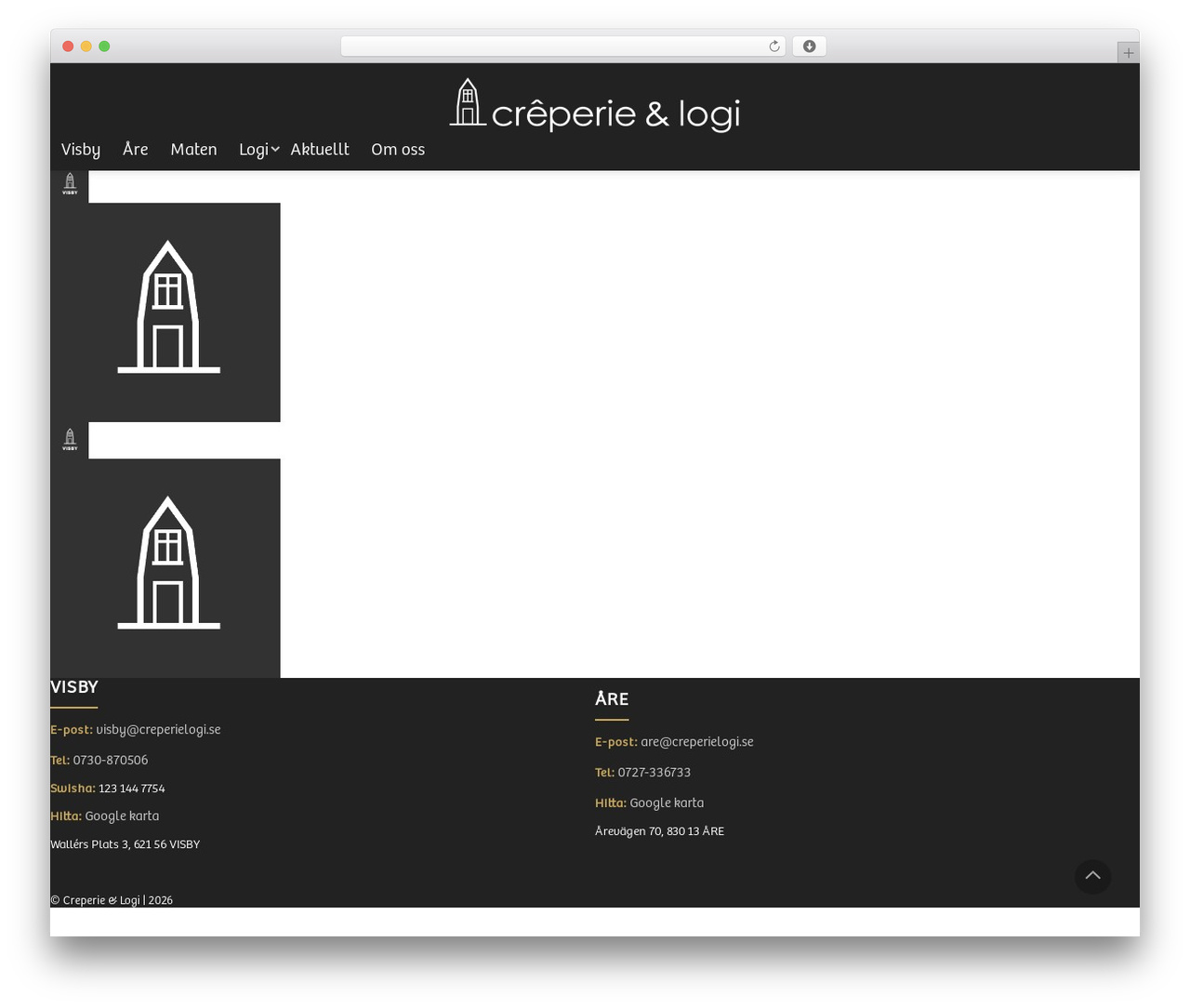 Simpler WordPress theme - creperielogi.se