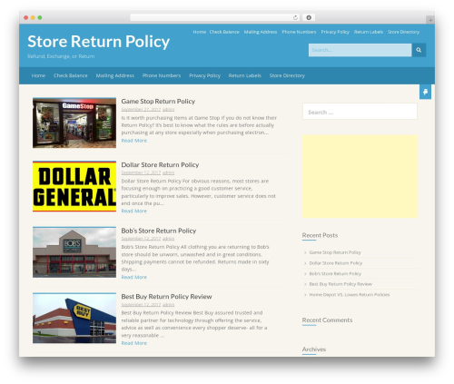 WordPress theme Store - storereturnpolicy.com WordPress theme Store - storereturnpolicy.com
