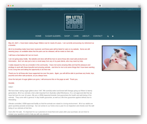 WP theme Blaszok - mylittlesugarglider.com