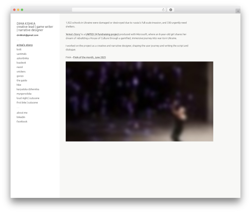 Touchfolio WordPress theme - dimakishka.com