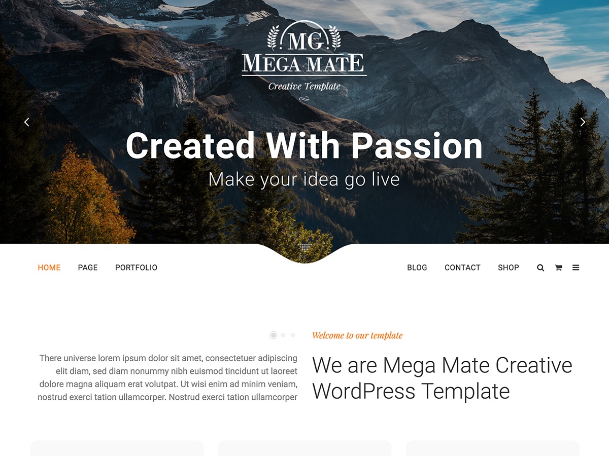 WP theme Megamate