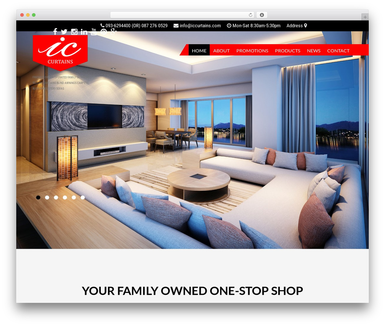 cherry WordPress theme - iccurtains.com