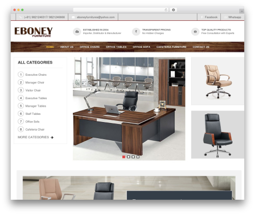 CreativeWavetTech premium WordPress theme - www.eboneyfurniture.com