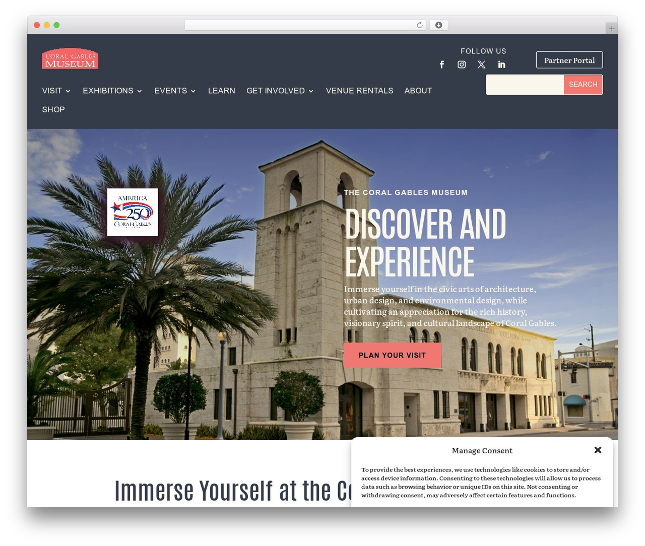 Divi WordPress theme - coralgablesmuseum.org