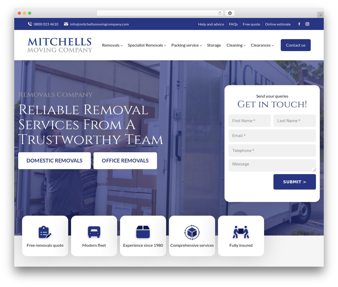the7dtchild WordPress theme design - mitchellsmovingcompany.com
