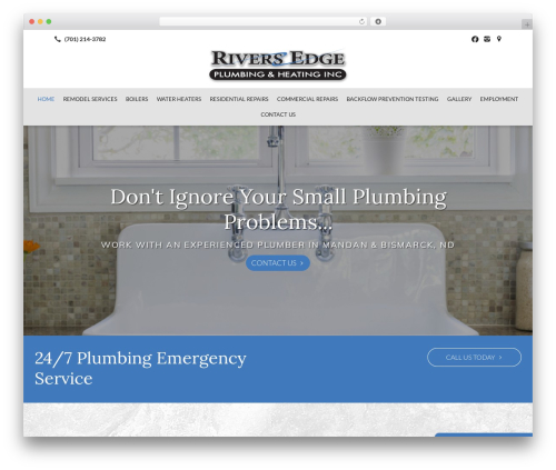 WordPress theme Beacon Theme - riversedgeplumbingandheating.com