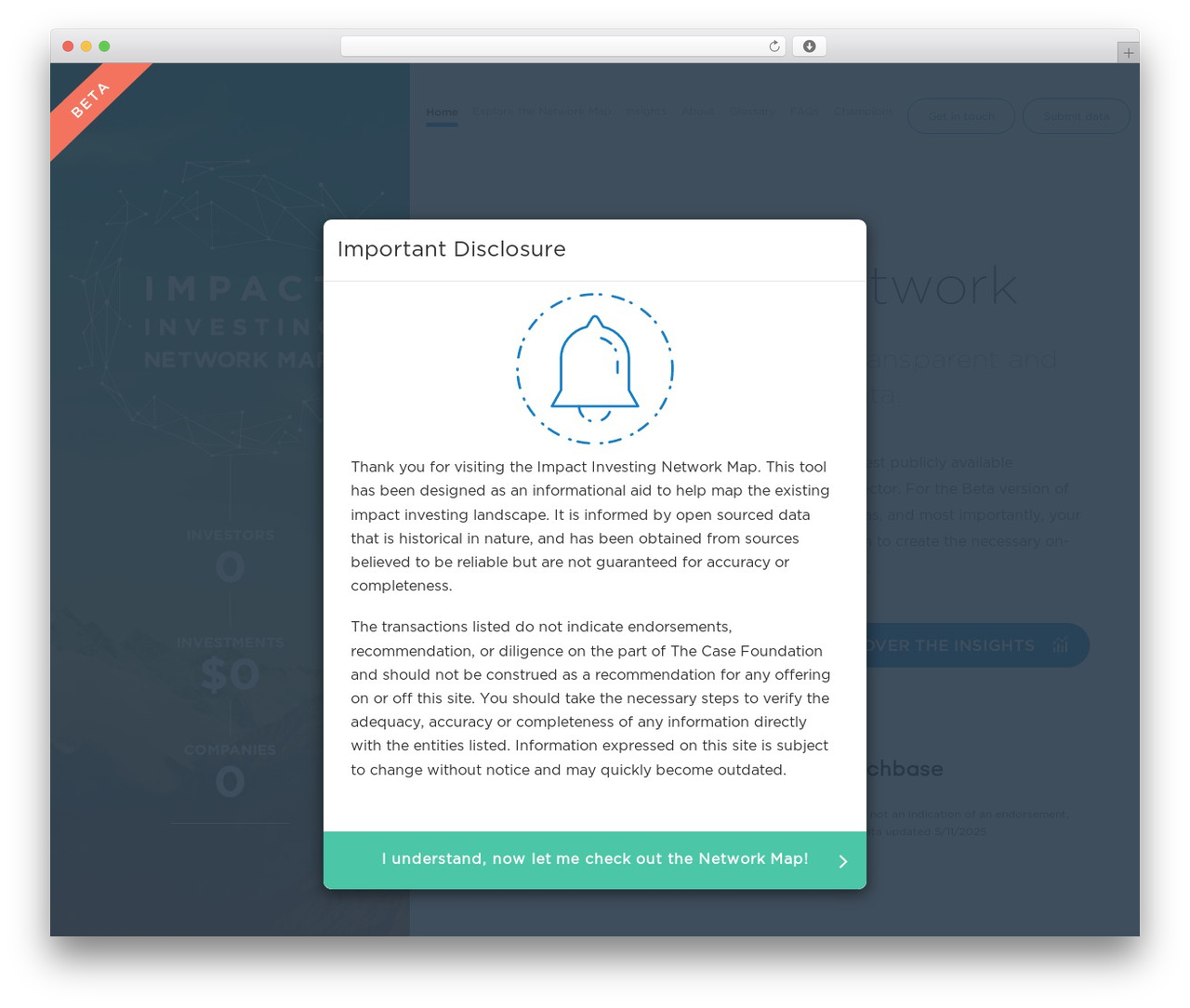 WordPress theme Network Map - impactinvestingmap.com