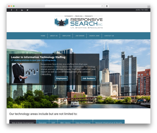 ALASKA WordPress theme design - responsivesearch.com