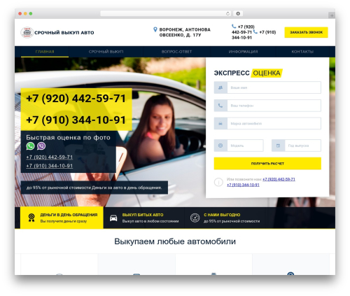 Best WordPress theme DrivingSchool - car-vikup.ru