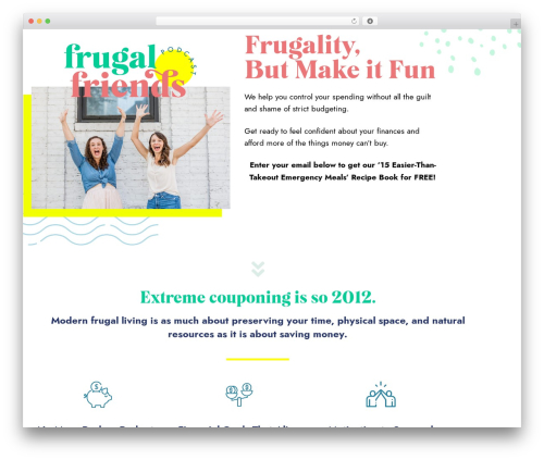 Dixie SecondLine best WordPress theme - frugalfriendspodcast.com