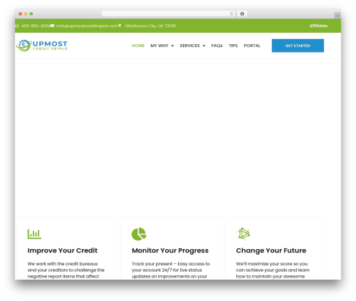 Leverage business WordPress theme - upmostcreditrepair.com