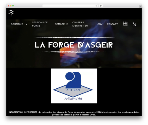 Theme WordPress Forge - la-forge-asgeir.fr