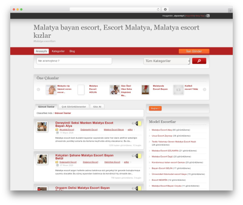 WordPress theme ClassiPress - malatyaparcakontor.com