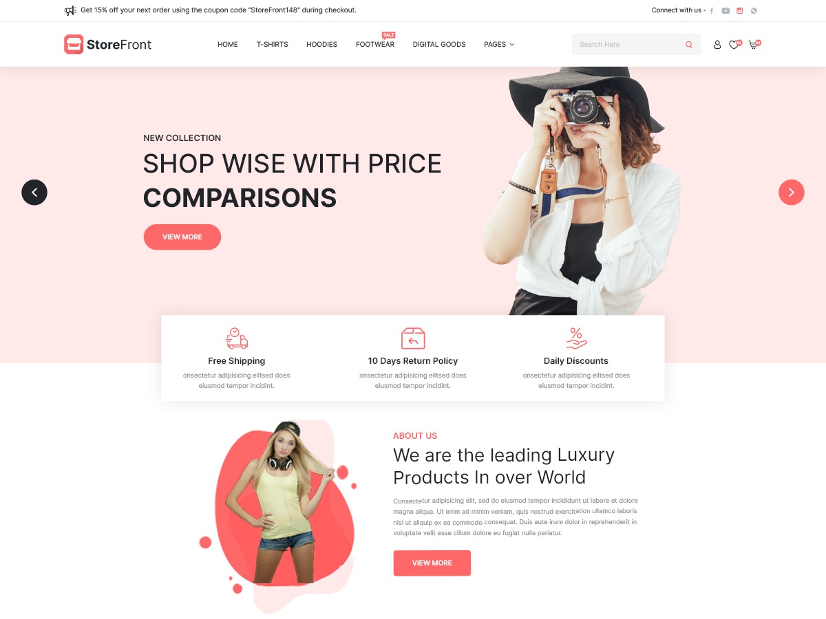 Digital Storefront WordPress store theme by TheMagnifico52