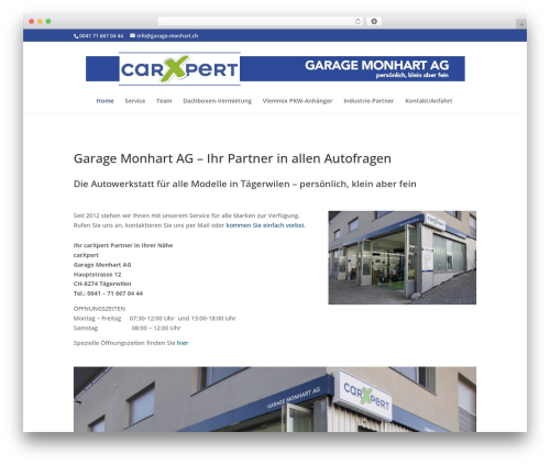 Divi top WordPress theme - garage-monhart.ch