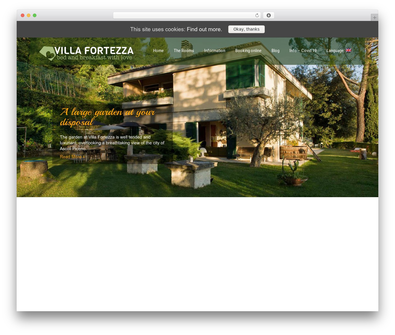 SKT Restaurant Pro WordPress page theme - villafortezza.it
