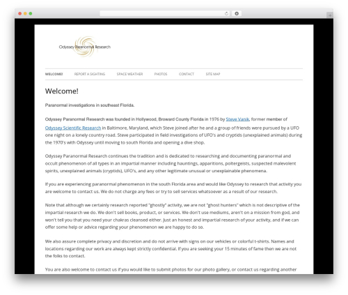 Tiny Forge theme WordPress - odysseyparanormal.com