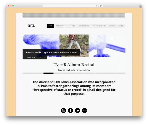 WordPress theme Eventure - ofa.org.nz