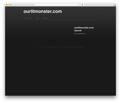 WordPress theme Sharpfolio - ourlilmonster.com