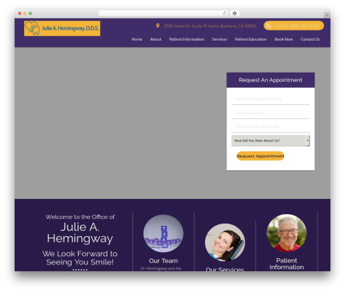 WordPress website theme DoctorGenius Framework - hemingwaydds.com