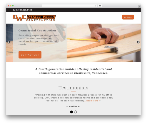 Thrive premium WordPress theme - danellwelchconstruction.com