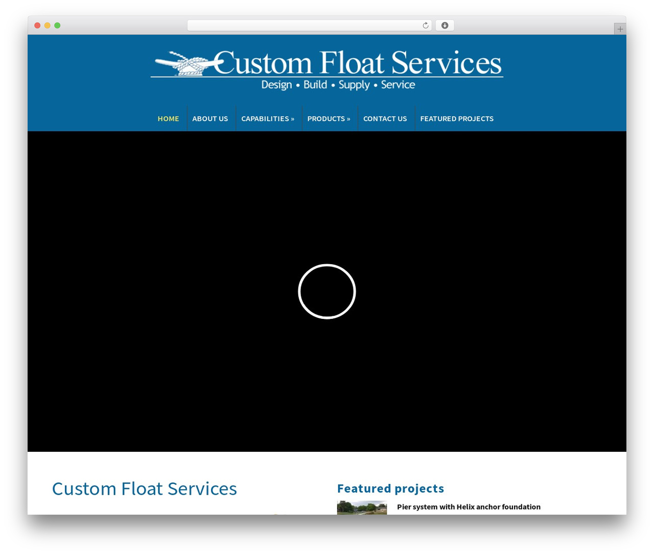 WordPress theme Custom Float Services - customfloat.com