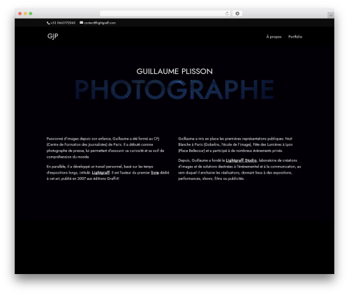 WordPress theme Divi - guillaumeplisson.com