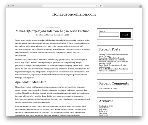 Writee WordPress theme - richardsoncollision.com Writee WordPress theme - richardsoncollision.com