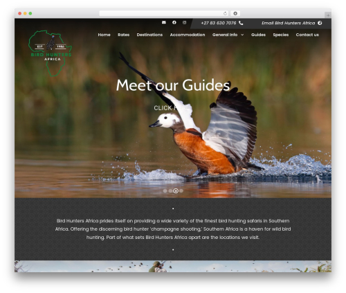 Zyth theme WordPress - birdhuntersafrica.com