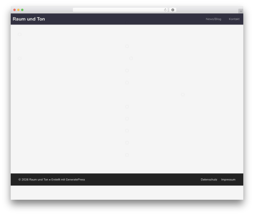 GeneratePress top WordPress theme - raum-ton.de