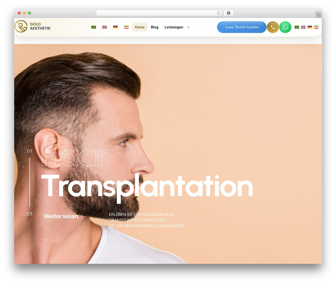 Monstroid2 WordPress theme - gold-aesthetik.de