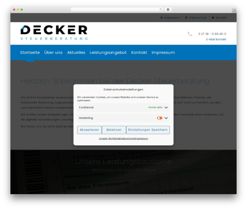 WordPress theme Consultancy - decker-steuerberatung.de
