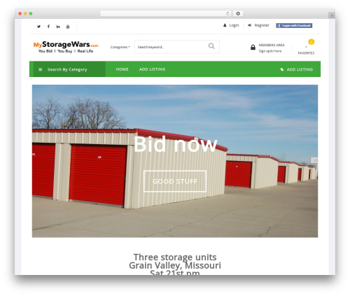 Auction Theme WordPress theme - mystoragewars.com