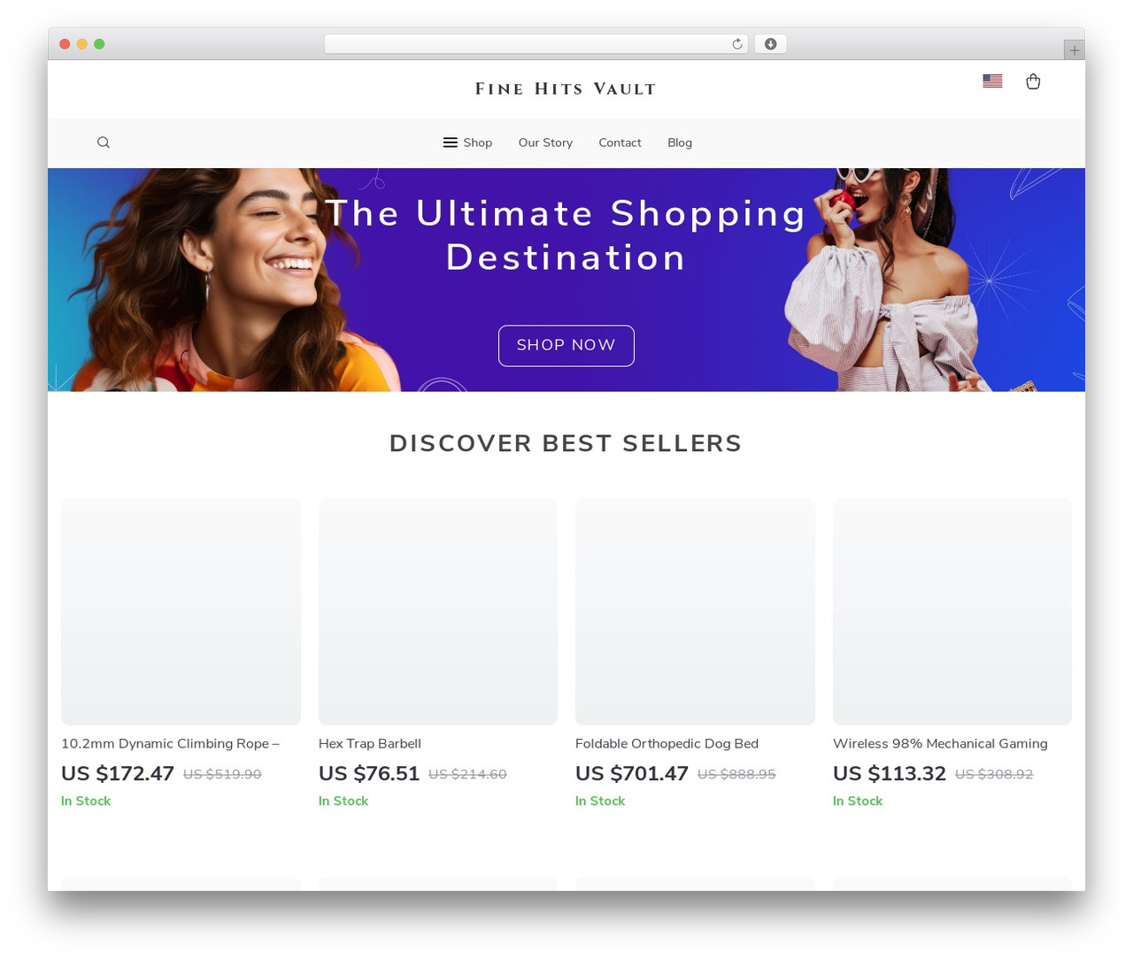 Botticelli WordPress store theme - finehitsvault.shop