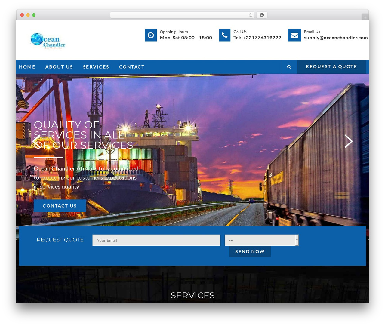 Logitrans theme WordPress - oceanchandler.com