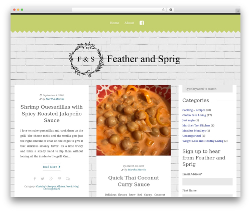 WP theme Frida - feathersprig.com