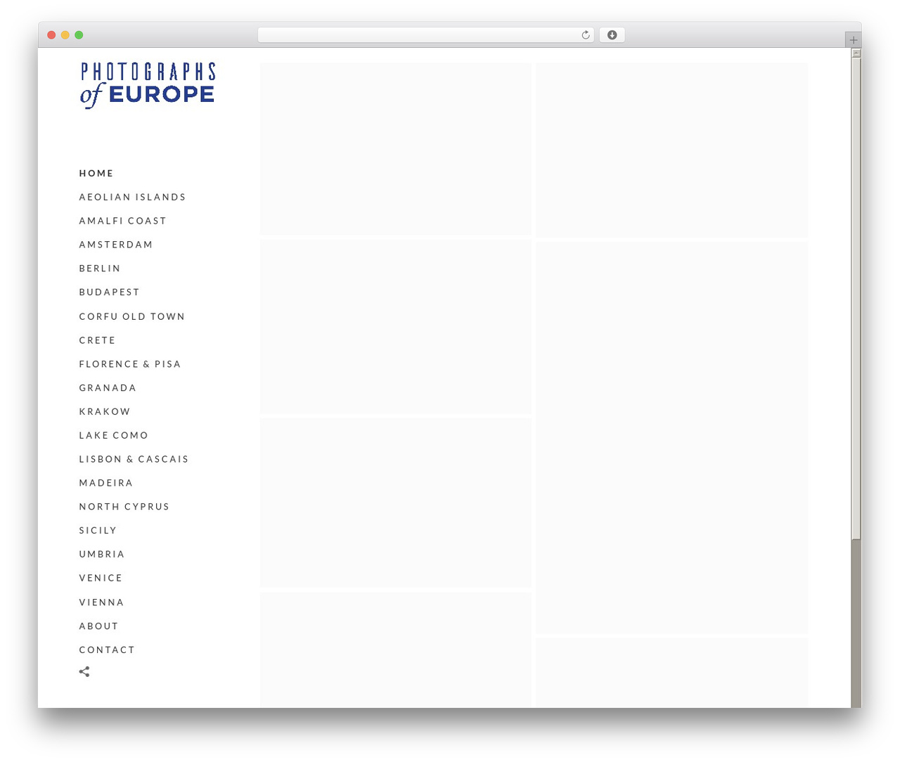 Flatbase theme WordPress - photographsofeurope.com