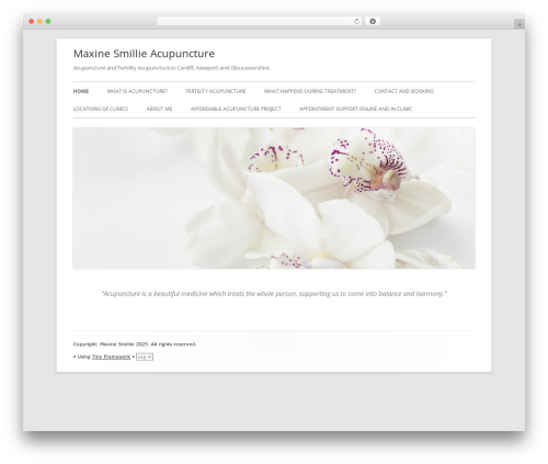 Tiny Framework WordPress theme - maxinesmillie.com