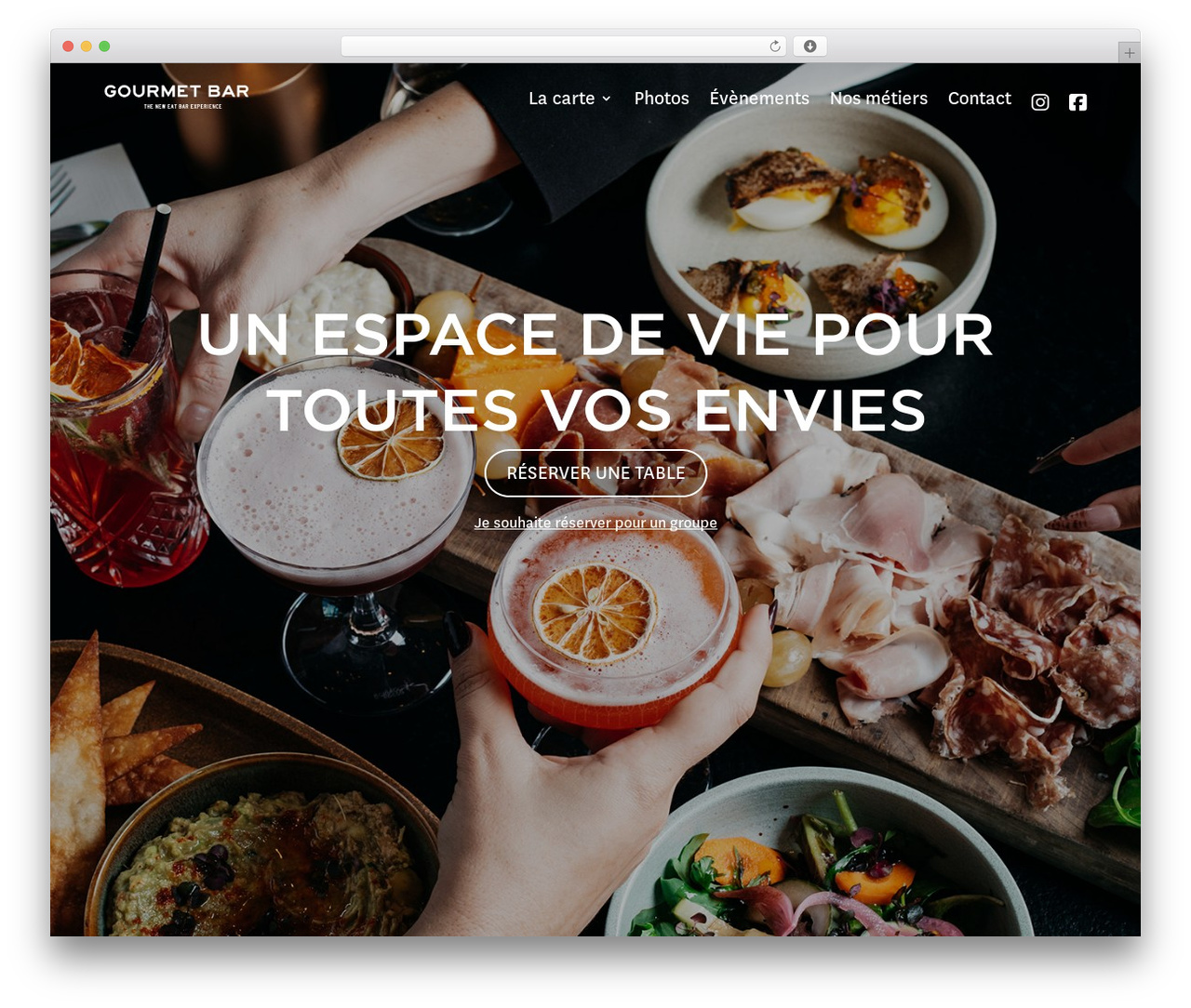WordPress theme Gourmet Bar - www.gourmetbarconfluence.com