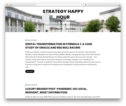 Amphibious WordPress theme - strategyhappyhour.com