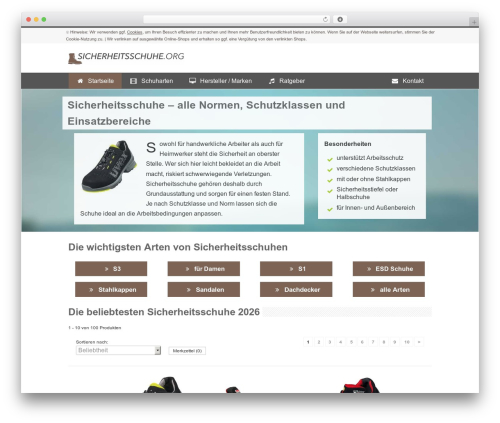 Orakel WordPress plugin - sicherheitsschuhe.org