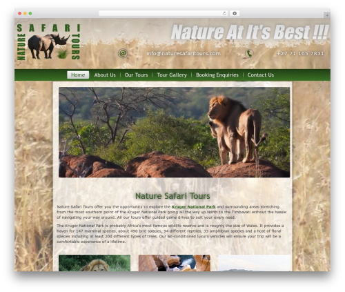 naturesafaritheme2 WordPress theme - naturesafaritours.com