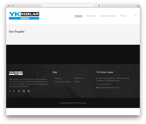 Theme WordPress TM Builder - ykkozlarinsaat.com
