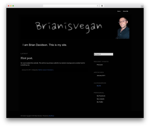WordPress theme Modularity Lite - brianisvegan.com