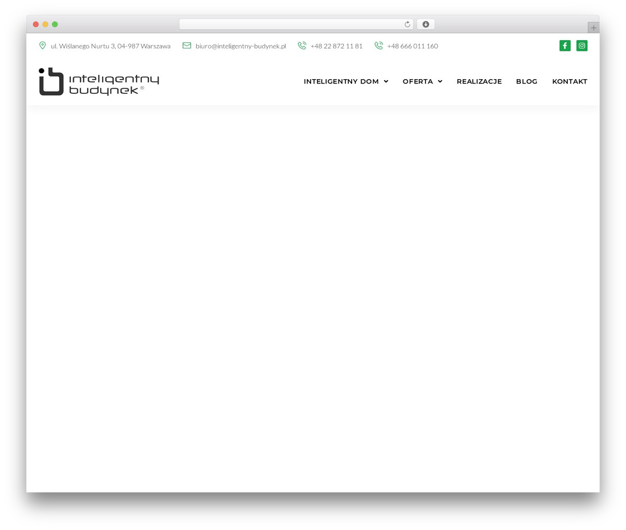 Contractor WordPress theme design - inteligentny-budynek.pl
