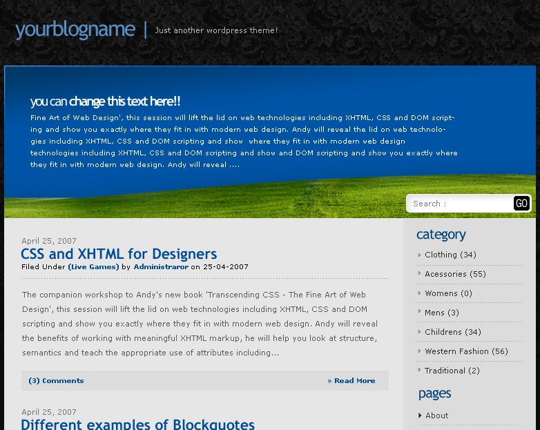 DarkMagic WordPress theme by AskGraphics