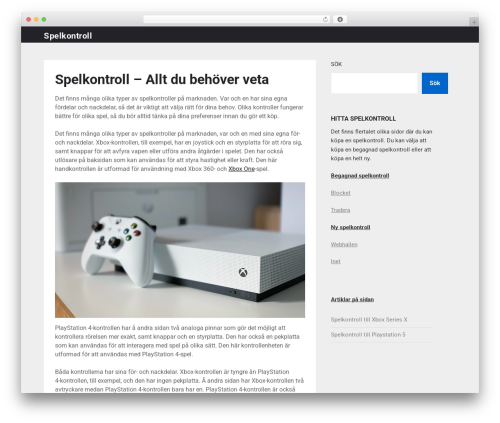 EcoCoded free WordPress theme - spelkontroll.nu