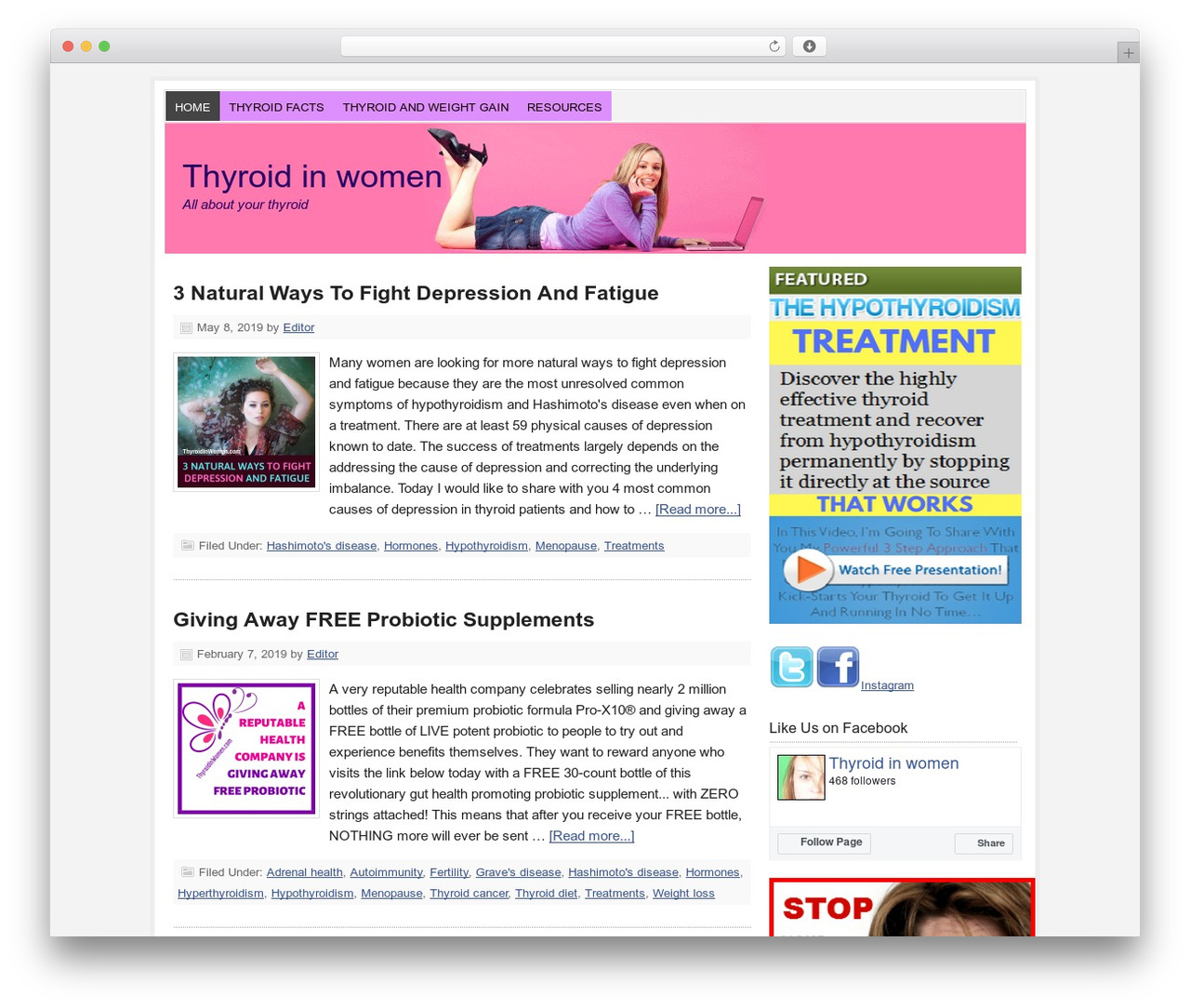 Genesis WordPress theme - thyroidinwomen.com