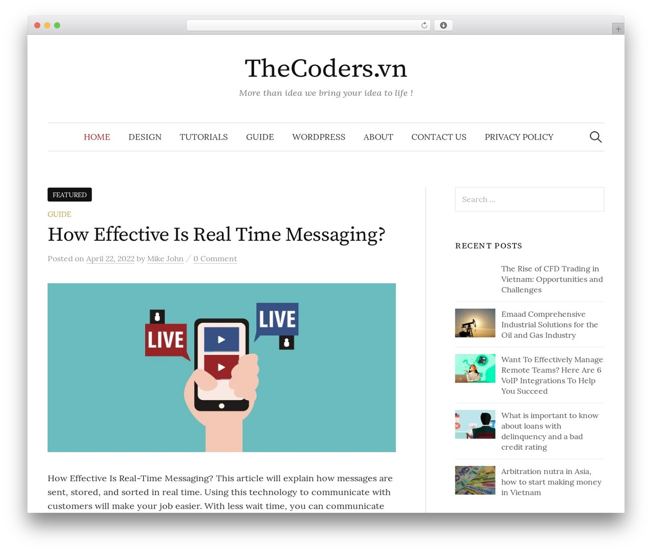 Graphy theme WordPress - thecoders.vn