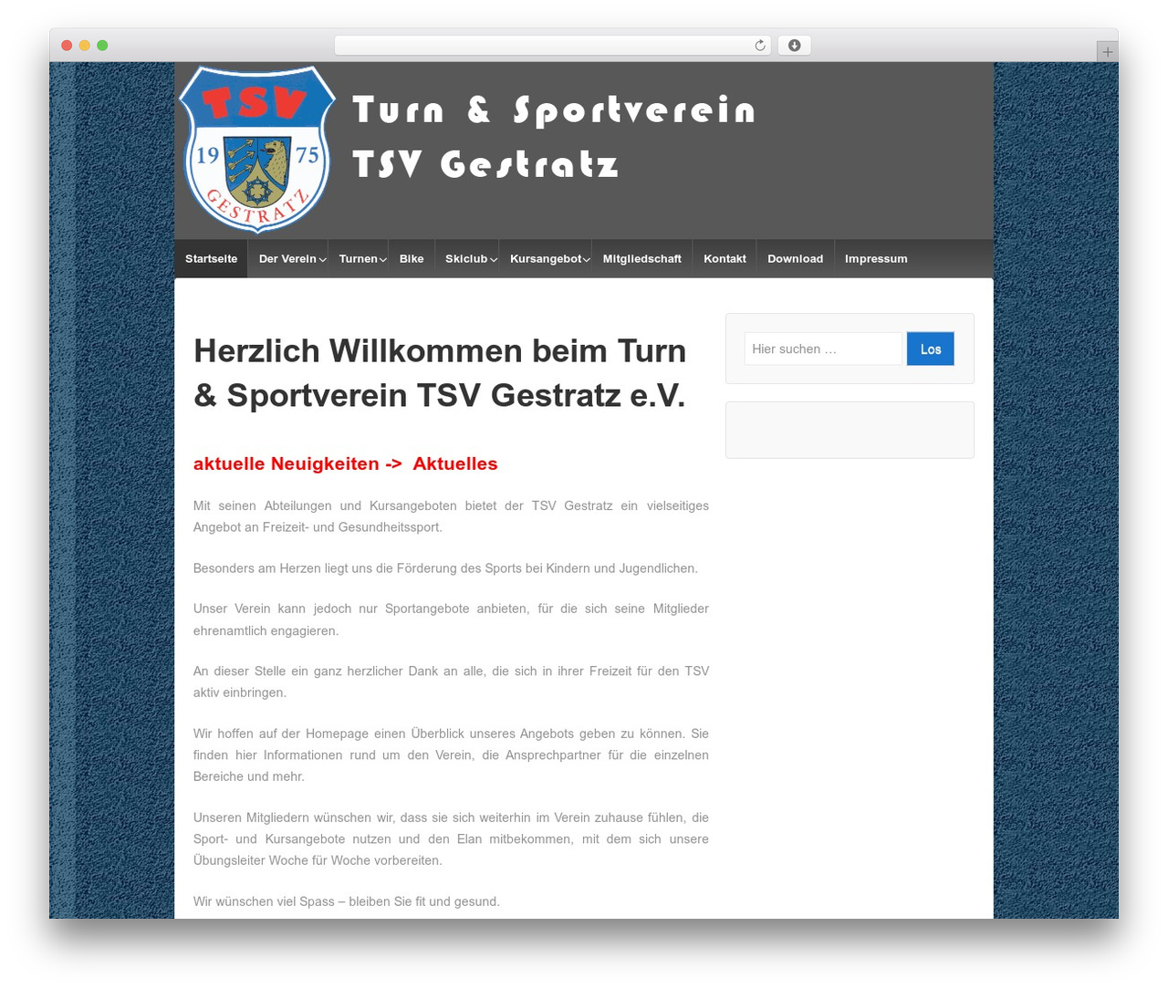 Responsive WordPress theme free - tsv-gestratz.de